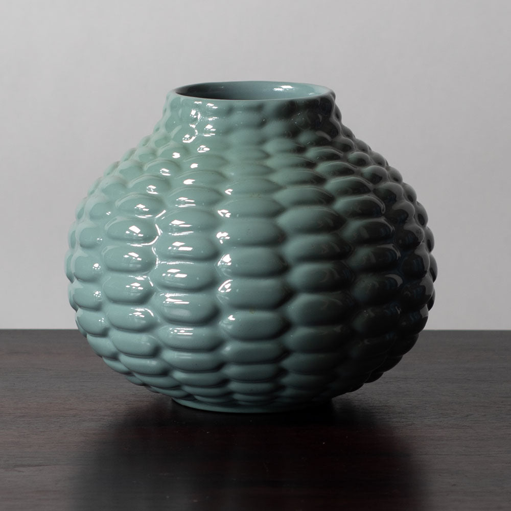 Axel Salto for  P. Ipsen , Denmark, "budding" vase with pale blue green glaze K2276