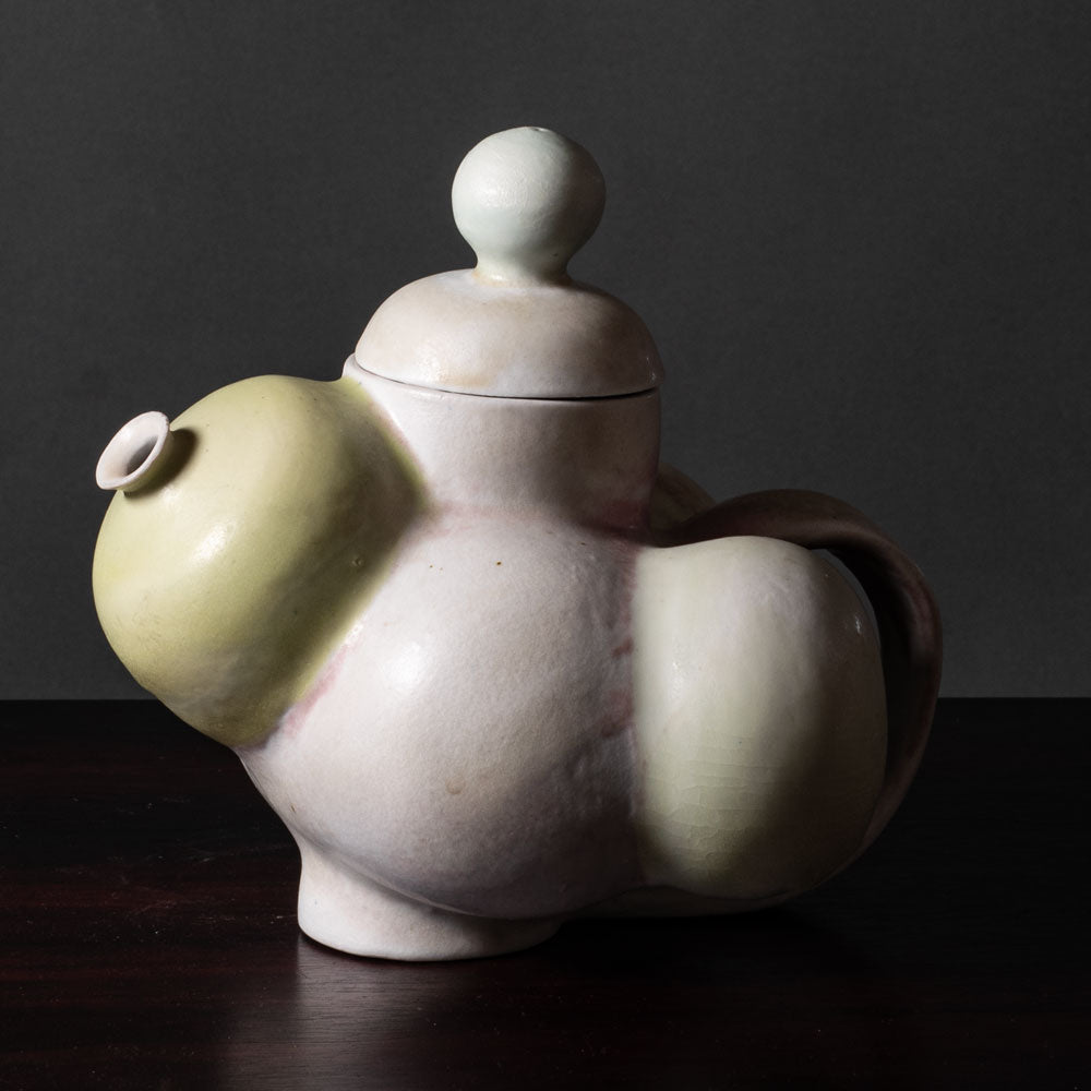 Beate Kuhn, Germany, unique stoneware teapot L3762