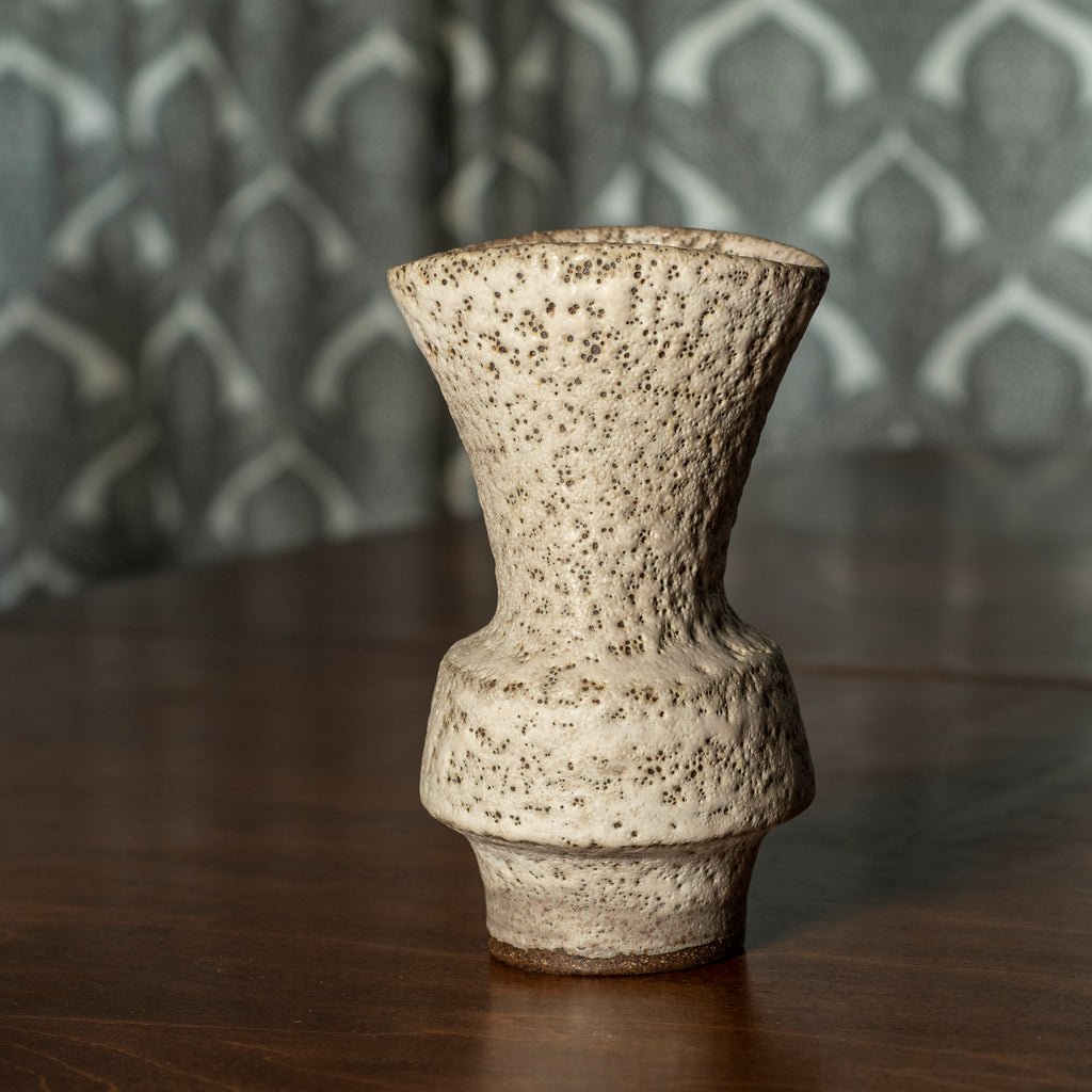 Lucie Rie, UK, unique stoneware vase with volcanic glaze H1445