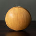 Two flattened round vases with yellow glaze by Gotlind Weigel, Germany