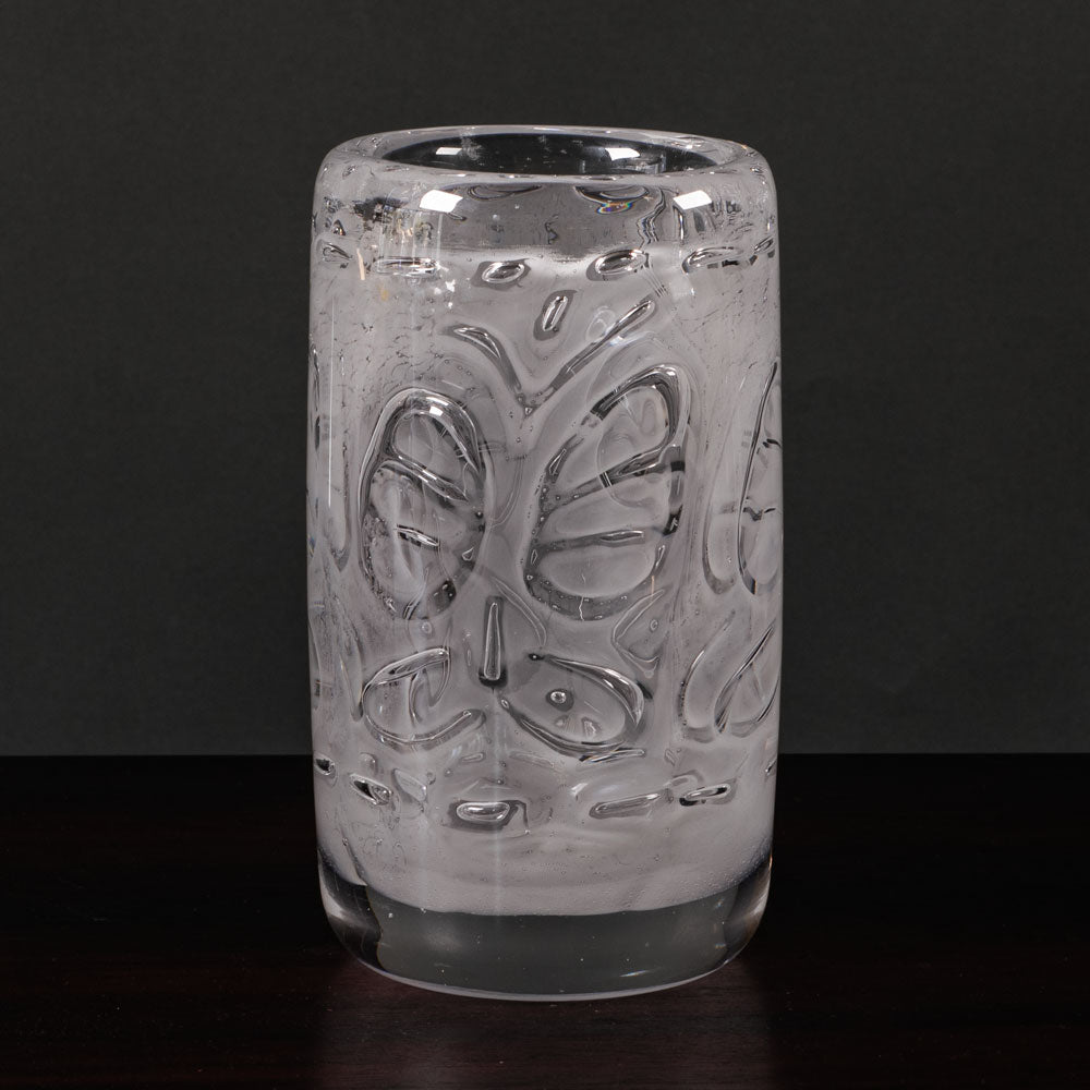 Bengt Edenfalk for Skrufs, Sweden, "Thalatta" vase with butterfly motif L3843