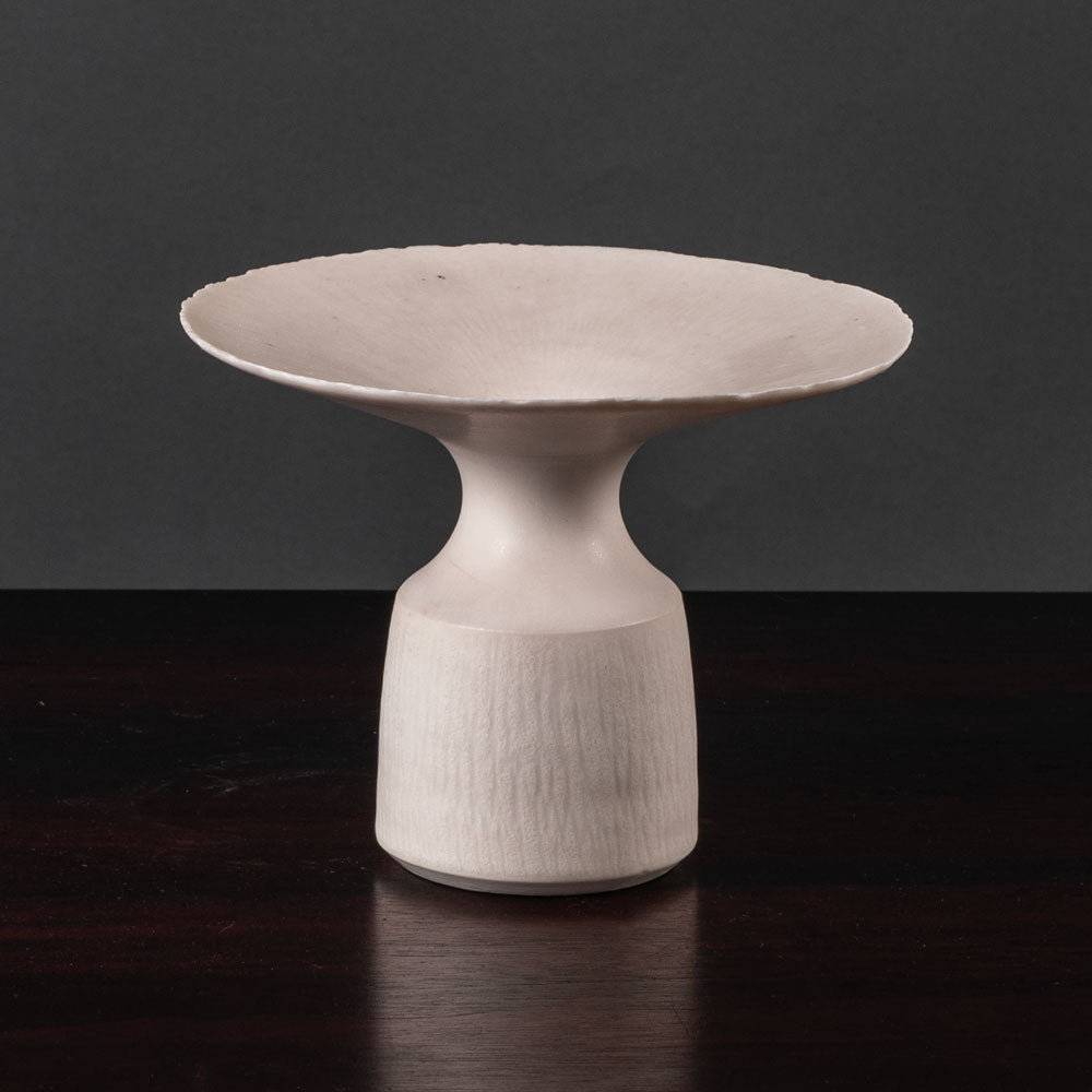 Mary White, UK, stoneware vase with white glaze L3452