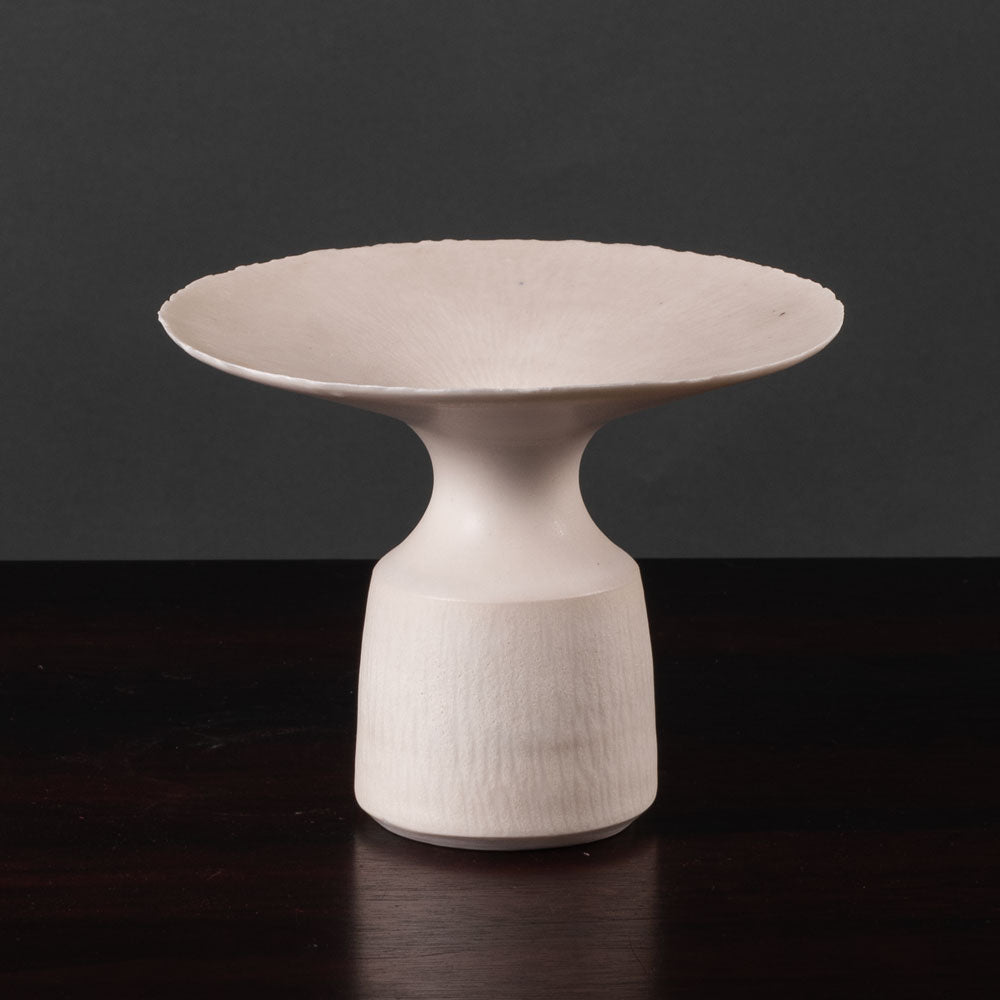 Mary White, UK, stoneware vase with white glaze L3452