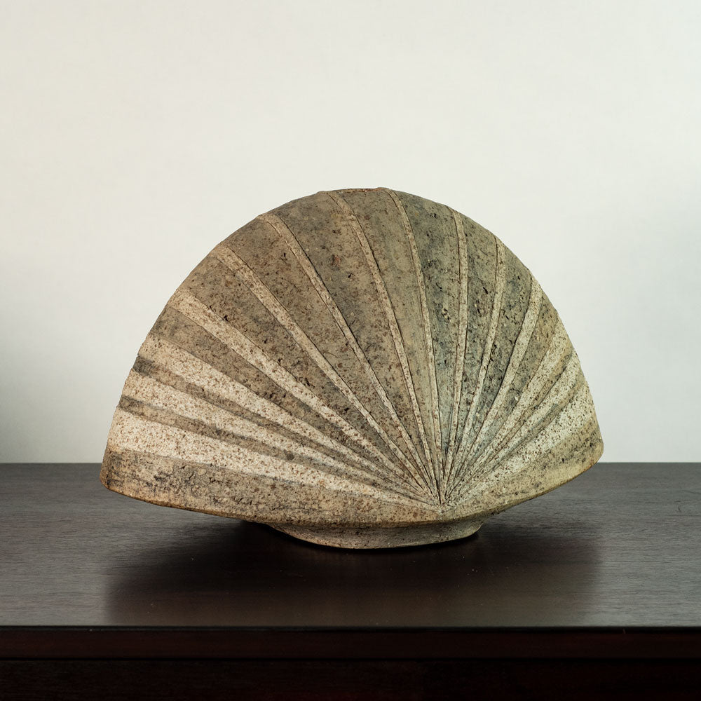 Gerald Weigel, Germany, large brutalist sculptural stoneware vessel J1744