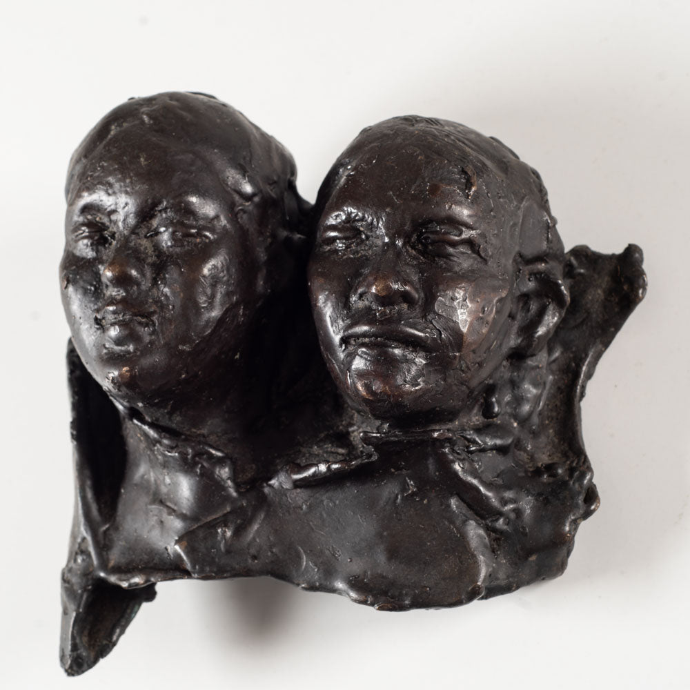 Elisabeth Nickles, US, bronze bust of two young girls EN1008