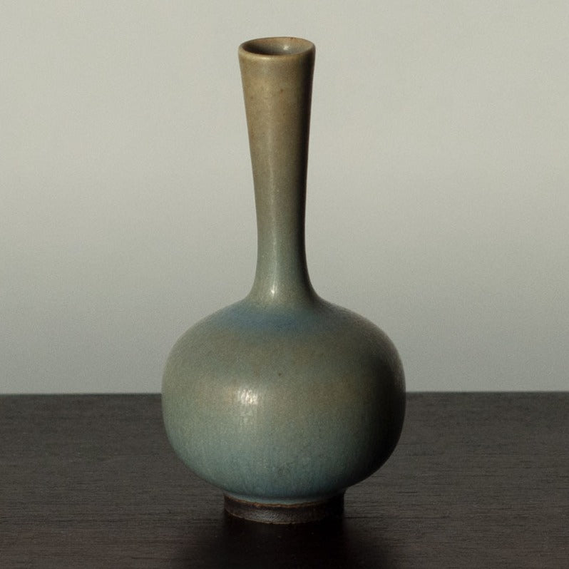 Berndt Friberg for Gustavsberg, Sweden, unique miniature vase with gray glaze G9086