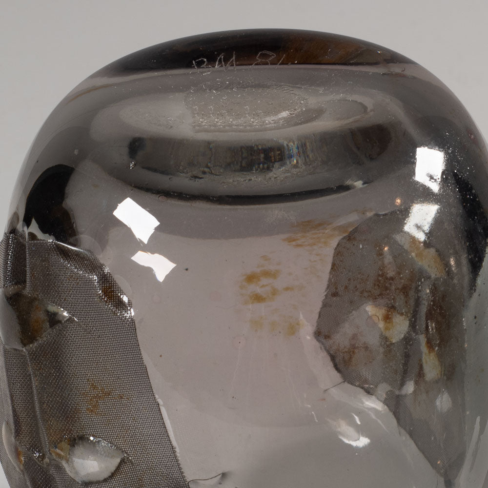 Benny Motzfeldt for Plus Glassworks, Norway, unique glass vase with face motif L3858