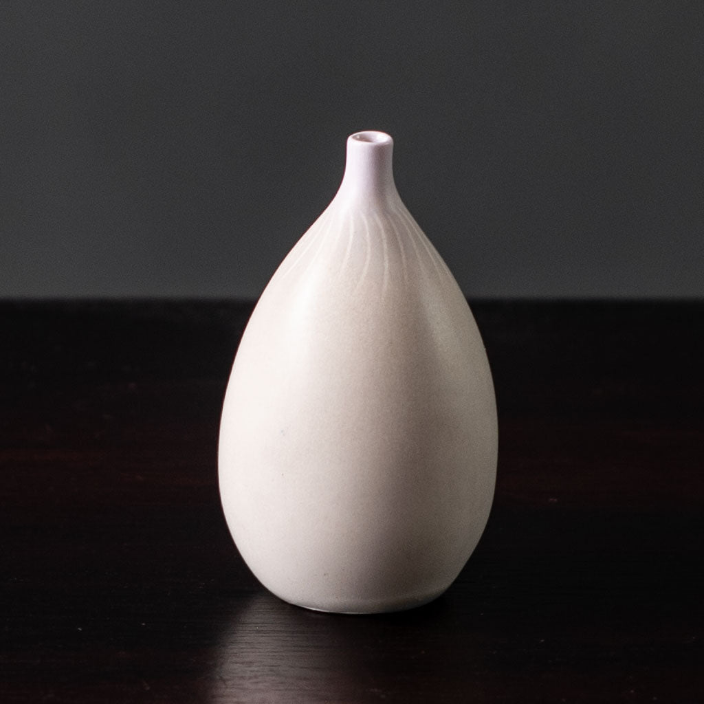 Stig Lindberg for Gustavsberg, Sweden, miniature vase with white glaze H1186