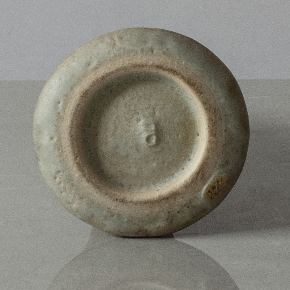 Lucie Rie, UK unique stoneware vase with matte pale brown glaze J1623