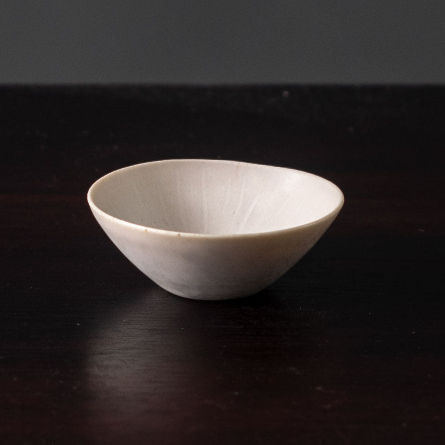 Stig Lindberg for Gustavsberg, Sweden, miniature bowl with white glaze H1188