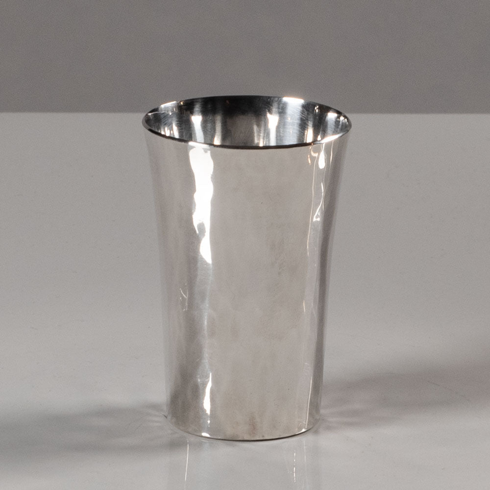 Mema GAB, Sweden, hammered sterling silver miniature vase K2639