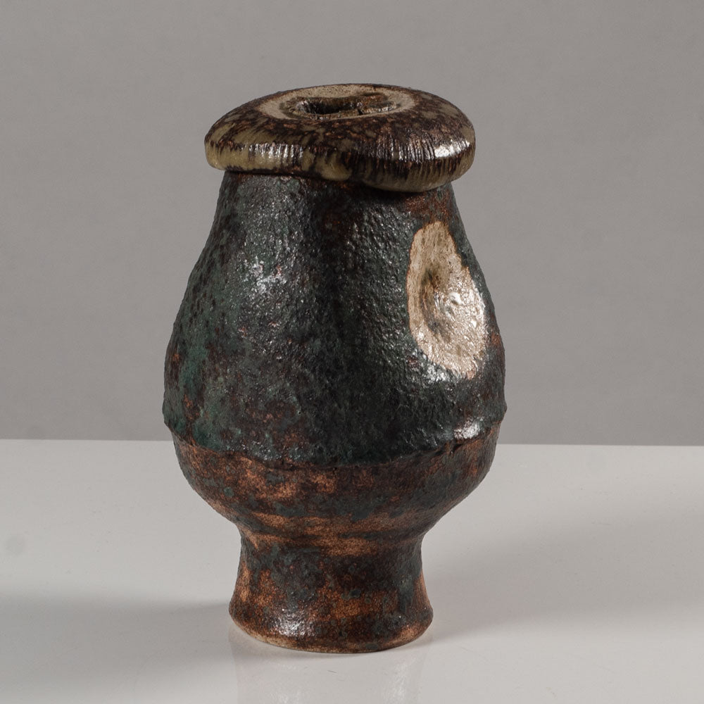 Lotte Reimers, Germany, unique stoneware footed vessel L3737