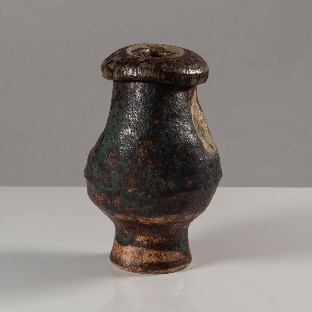 Lotte Reimers, Germany, unique stoneware footed vessel L3737