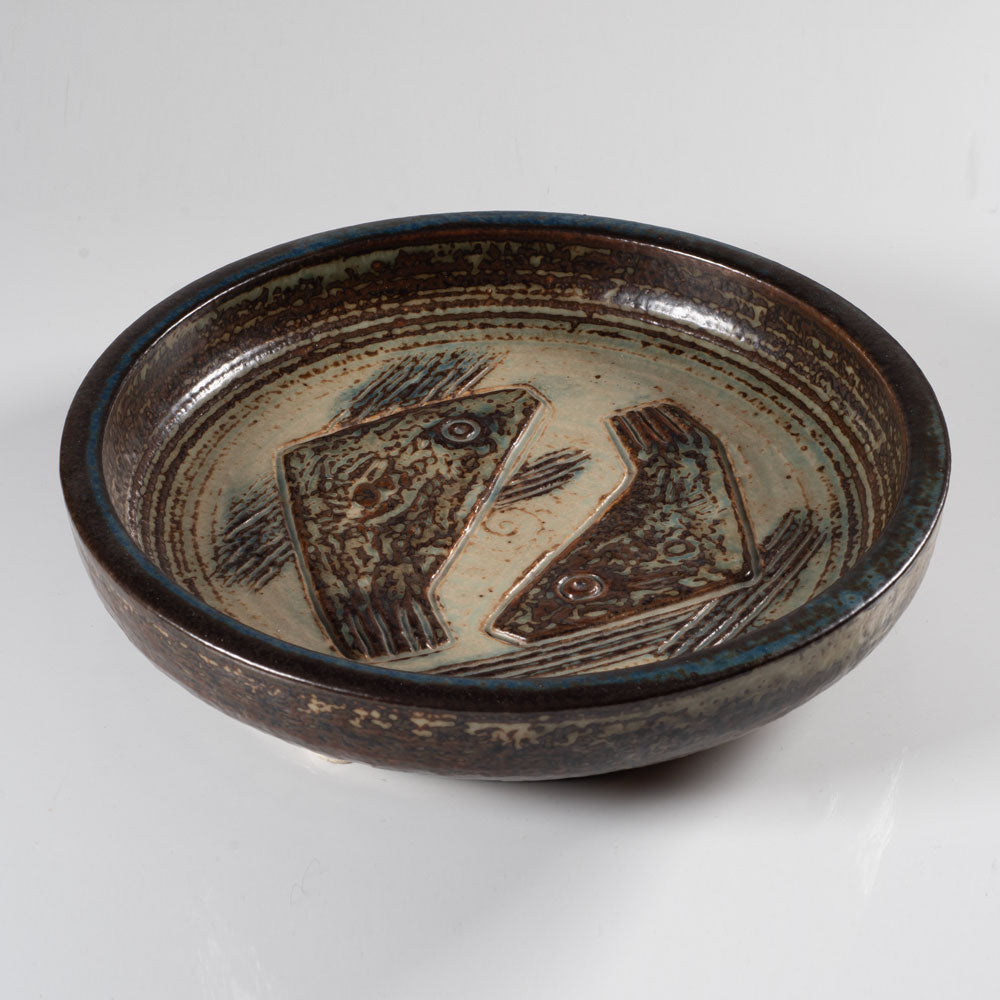 Jørgen Mogensen for Royal Copenhagen, Denmark, large bowl with Sung glaze H1493