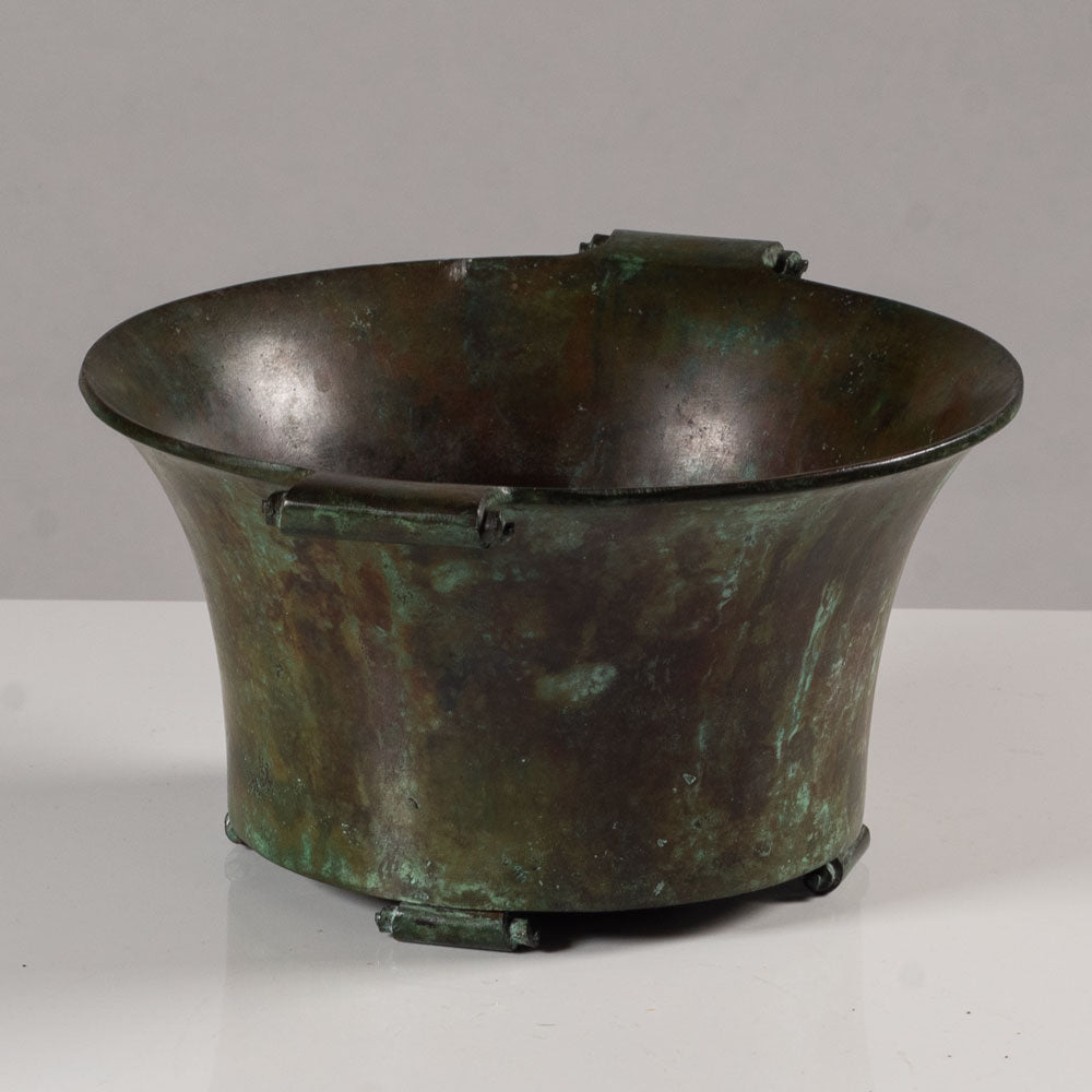 Sune Backstroms, Sweden, bronze bowl with two handles L3834