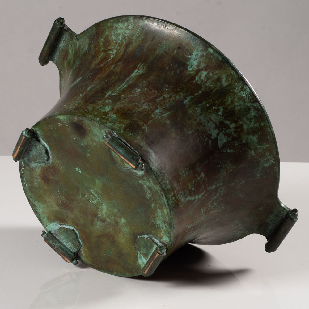 Sune Backstroms, Sweden, bronze bowl with two handles L3834