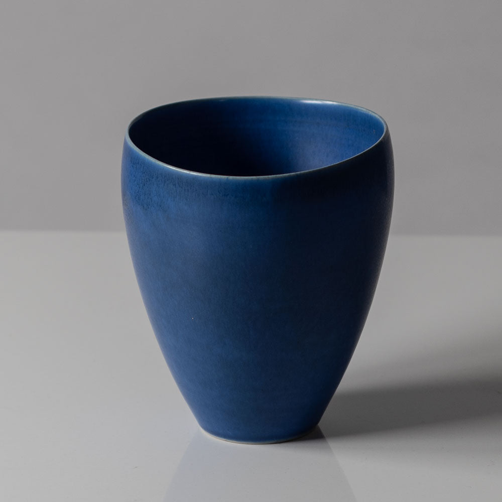 Per Linnemann-Schmidt at Palshus, Denmark, stoneware vase with blue glaze K2293