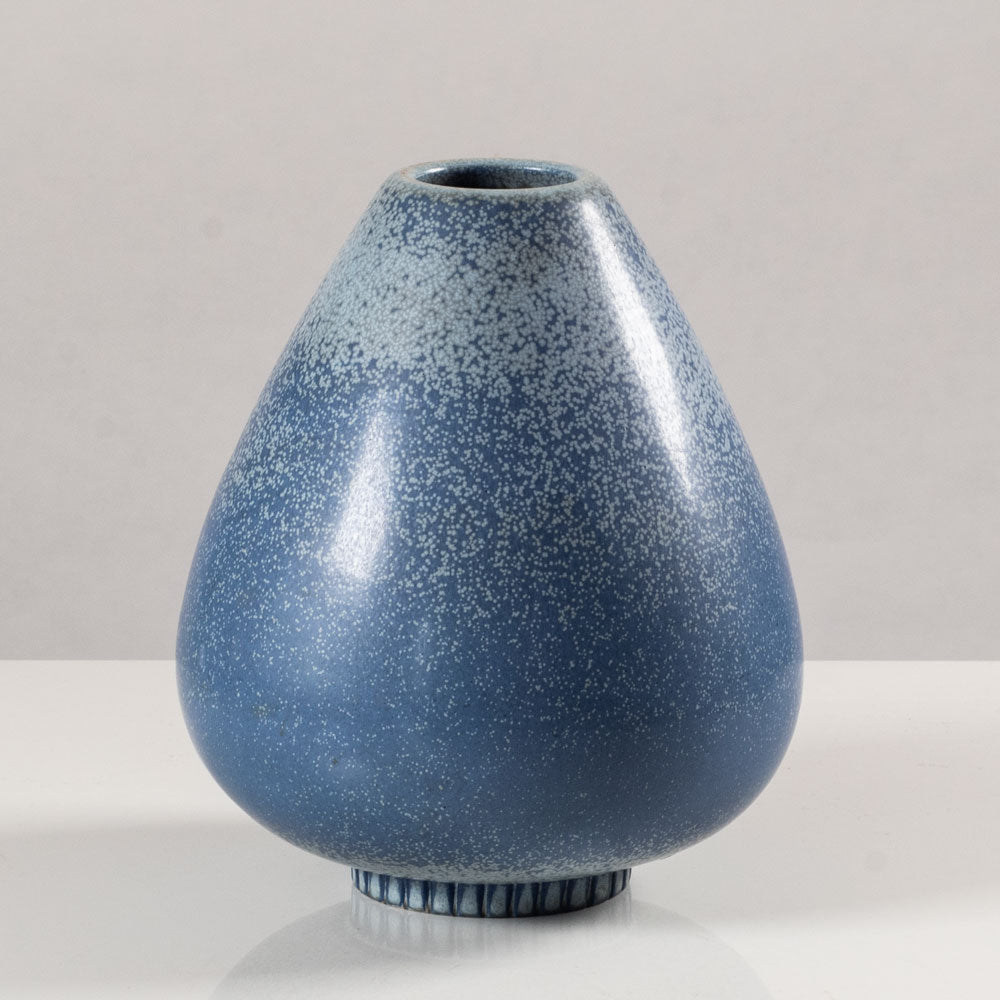 Gunnar Nylund for Rörstrand, stoneware vase with matte blue glaze L3441
