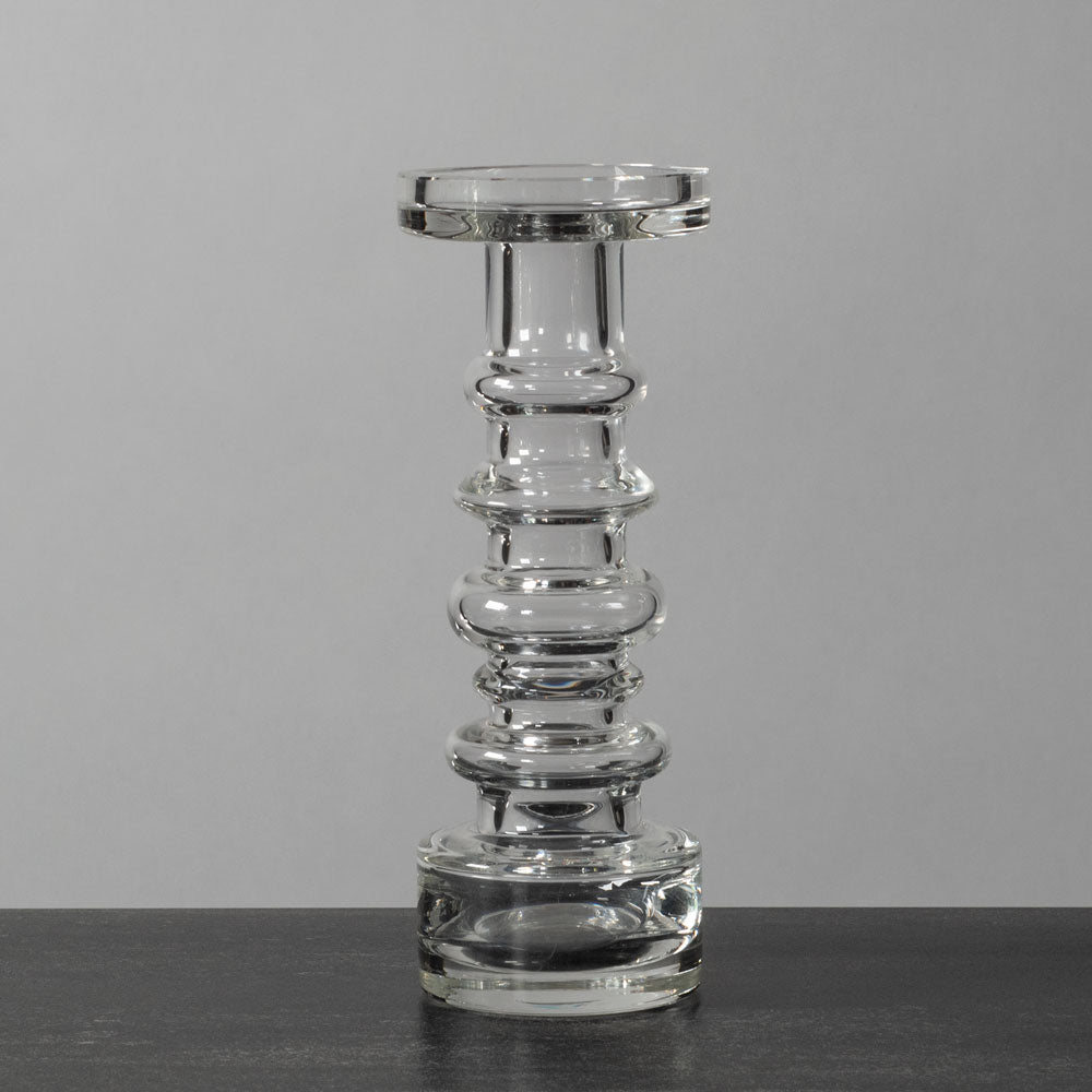 Oivva Toikka for Nuutajarvi-Nottsjo, Finland, clear glass vase J1675