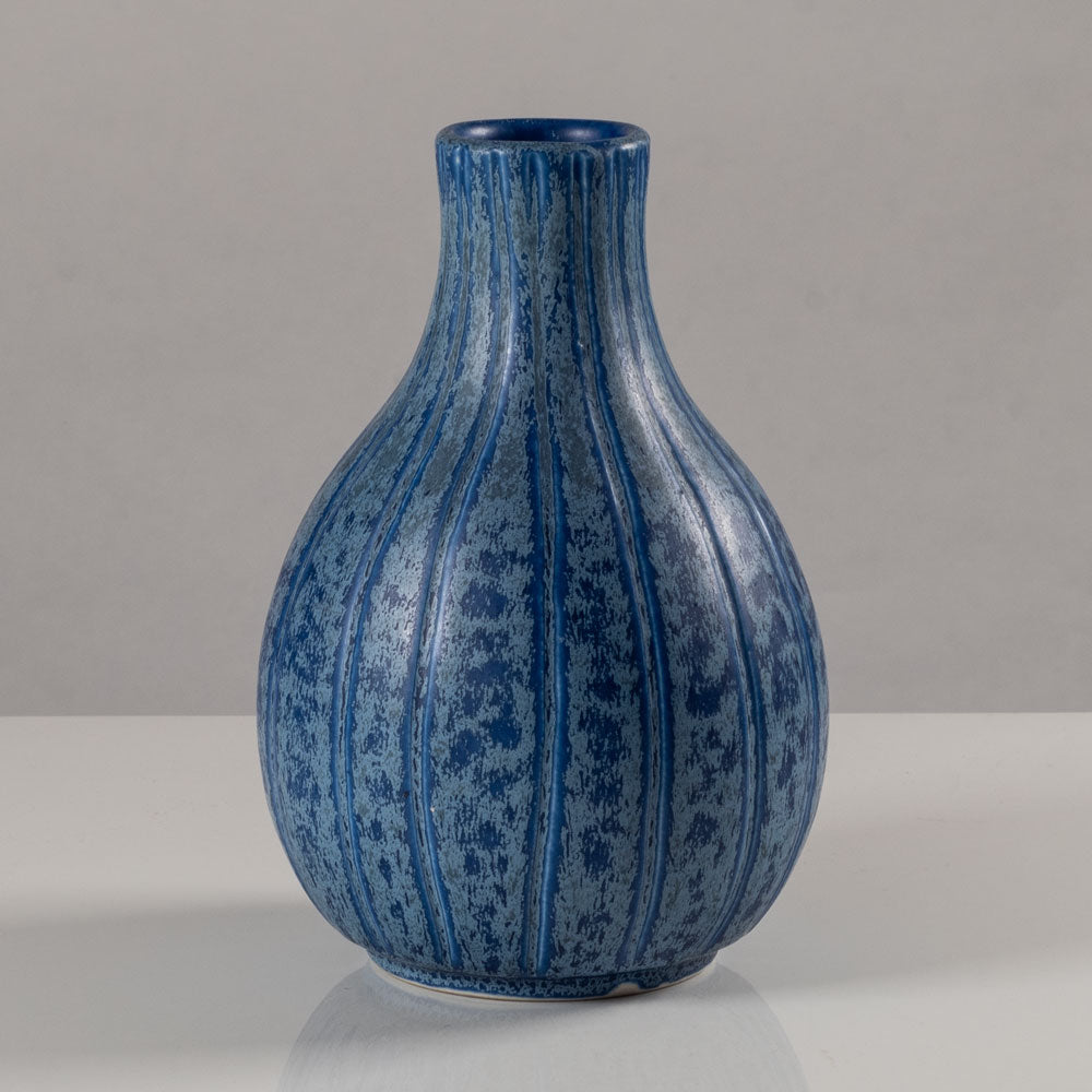 Eva Jancke Bjork for Bo Fajans, stoneware vase with matte blue glaze L3222