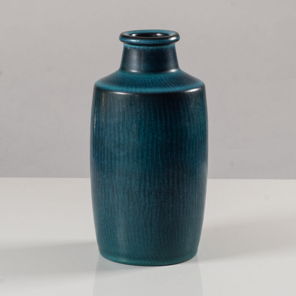 Gunnar Nylund for Nymølle, Denmark, stoneware bottle vase with turquoise glaze L3871