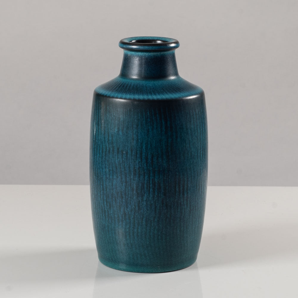 Gunnar Nylund for Nymølle, Denmark, stoneware bottle vase with turquoise glaze L3871