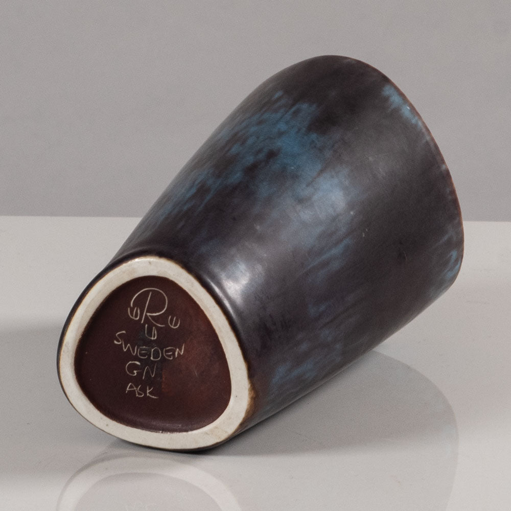 Gunnar Nylund for Rörstrand, Sweden, ceramic vase with blue glaze K2243