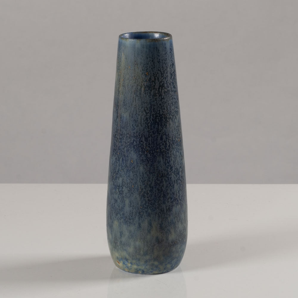 Carl Harry Stålhane for Rörstrand, Sweden, stoneware vase with mottled blue glaze L3849