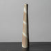 Val Barry, UK, elongated stoneware vessel with pale brown and cream glaze F8320