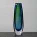 Vicke Lindstrand for Kosta Glass vase with blue and green swirl pattern K2048
