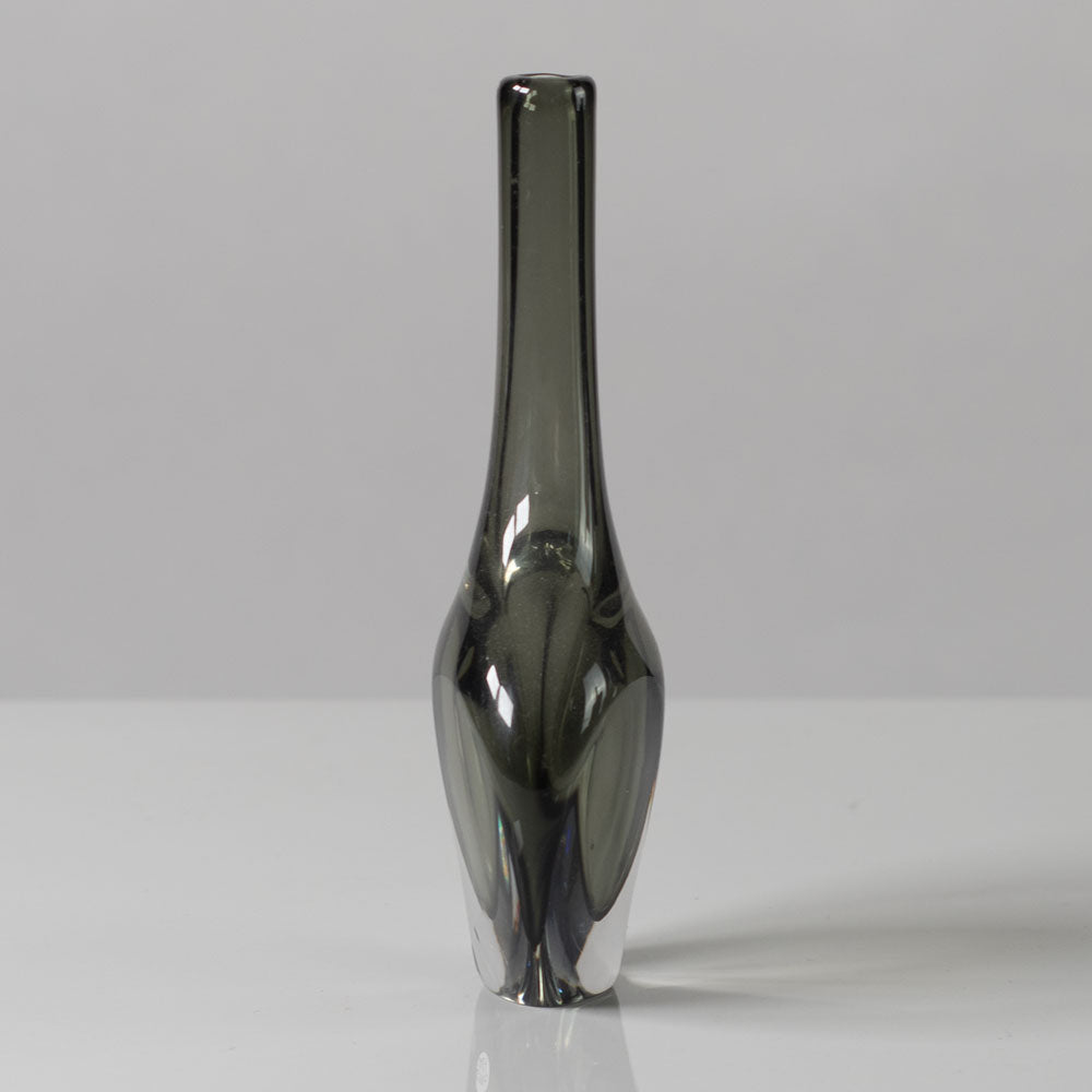 Nils Landberg for Orrefors, Sweden,  Gray glass "Sommerso" vase G9065