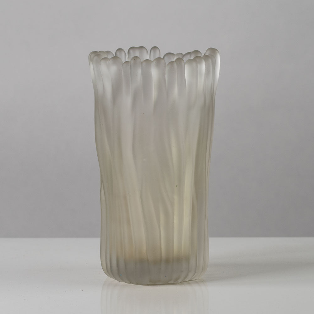 Tapio Wirkkala for Iittala, Finland "Jäkälä" vase in frosted glass B3132
