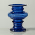 Tamara Aladin for Rihimaen Lasi Oy, segmented vase in blue glass J2056