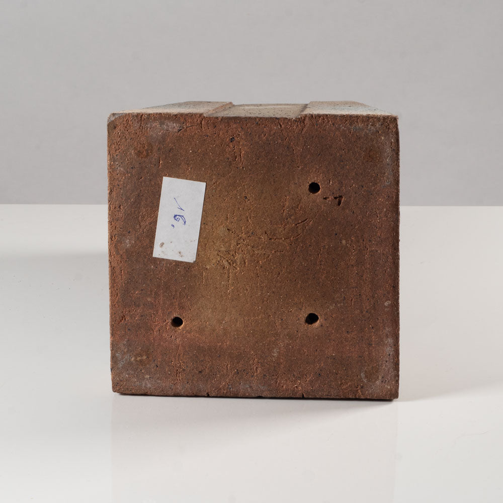 Antje Wiewinner, Germany, unique unglazed brutalist stoneware obelisk form K2802