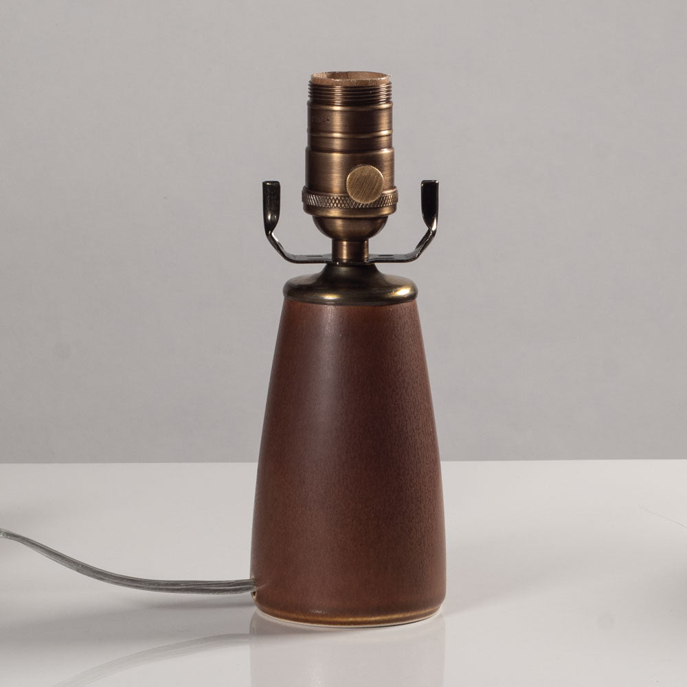 Palshus, Denmark, stoneware lamp base with brown haresfur glaze L3607