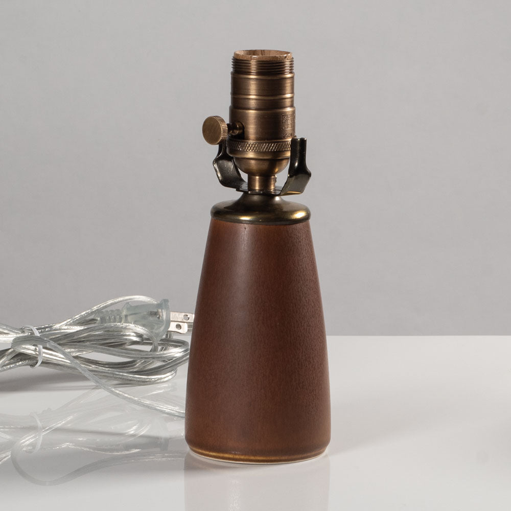 Palshus, Denmark, stoneware lamp base with brown haresfur glaze L3607