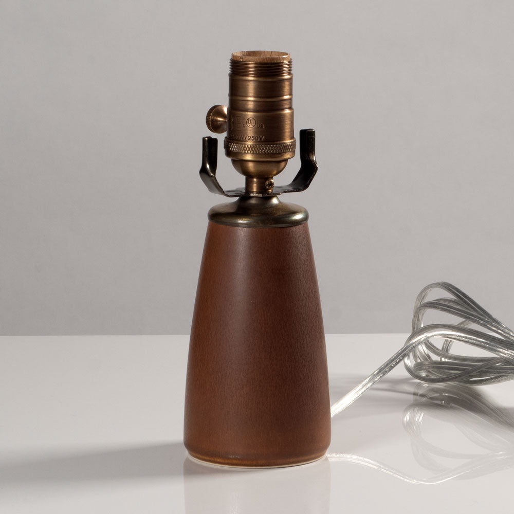 Palshus, Denmark, stoneware lamp base with brown haresfur glaze L3607