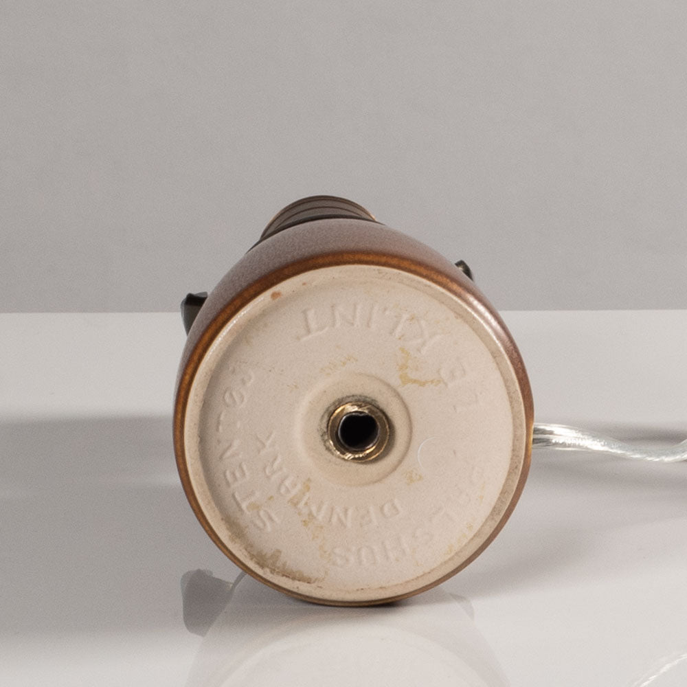 Palshus, Denmark, stoneware lamp base with brown haresfur glaze L3607