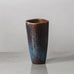 Gunnar Nylund for Rörstrand, Sweden,  stoneware ribbed vase with blue and purple glaze J1714
