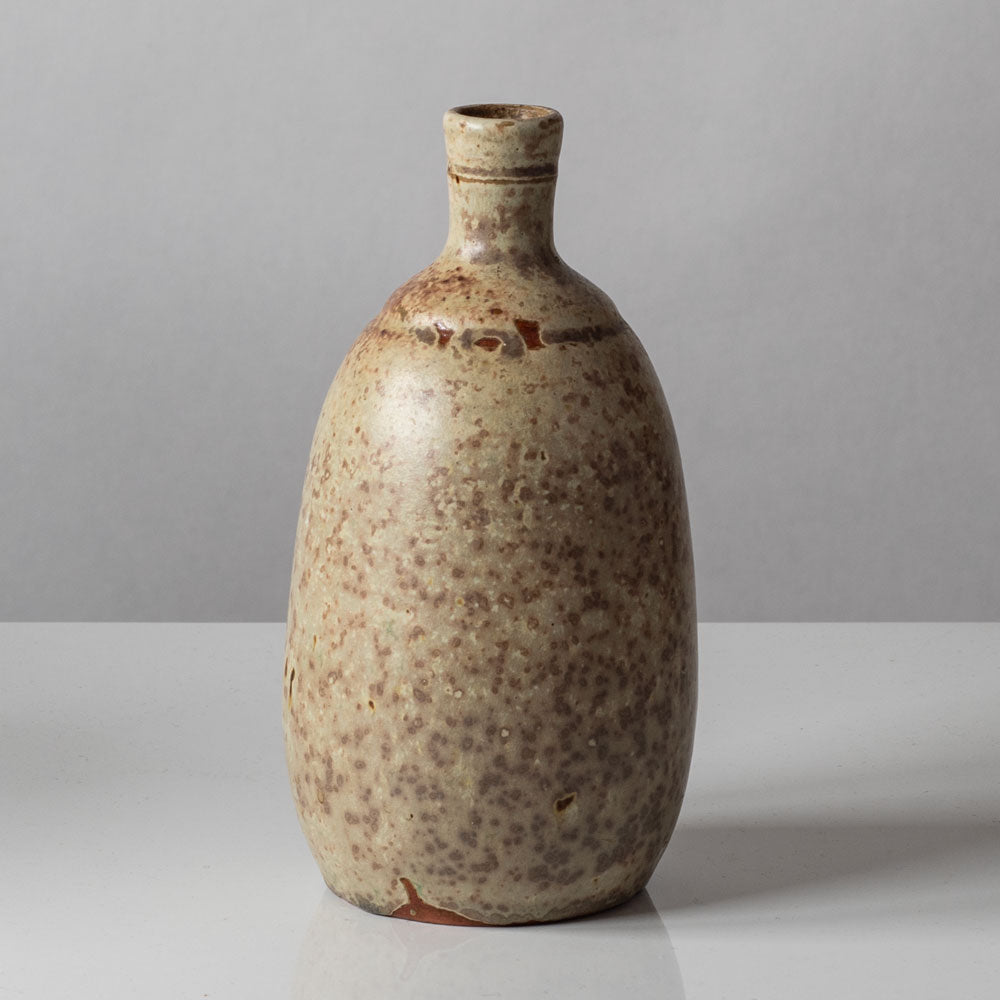 Patrick Nordstrom for Royal Copenhagen, Denmark, unique bottle vase with matte crystalline glaze K2196
