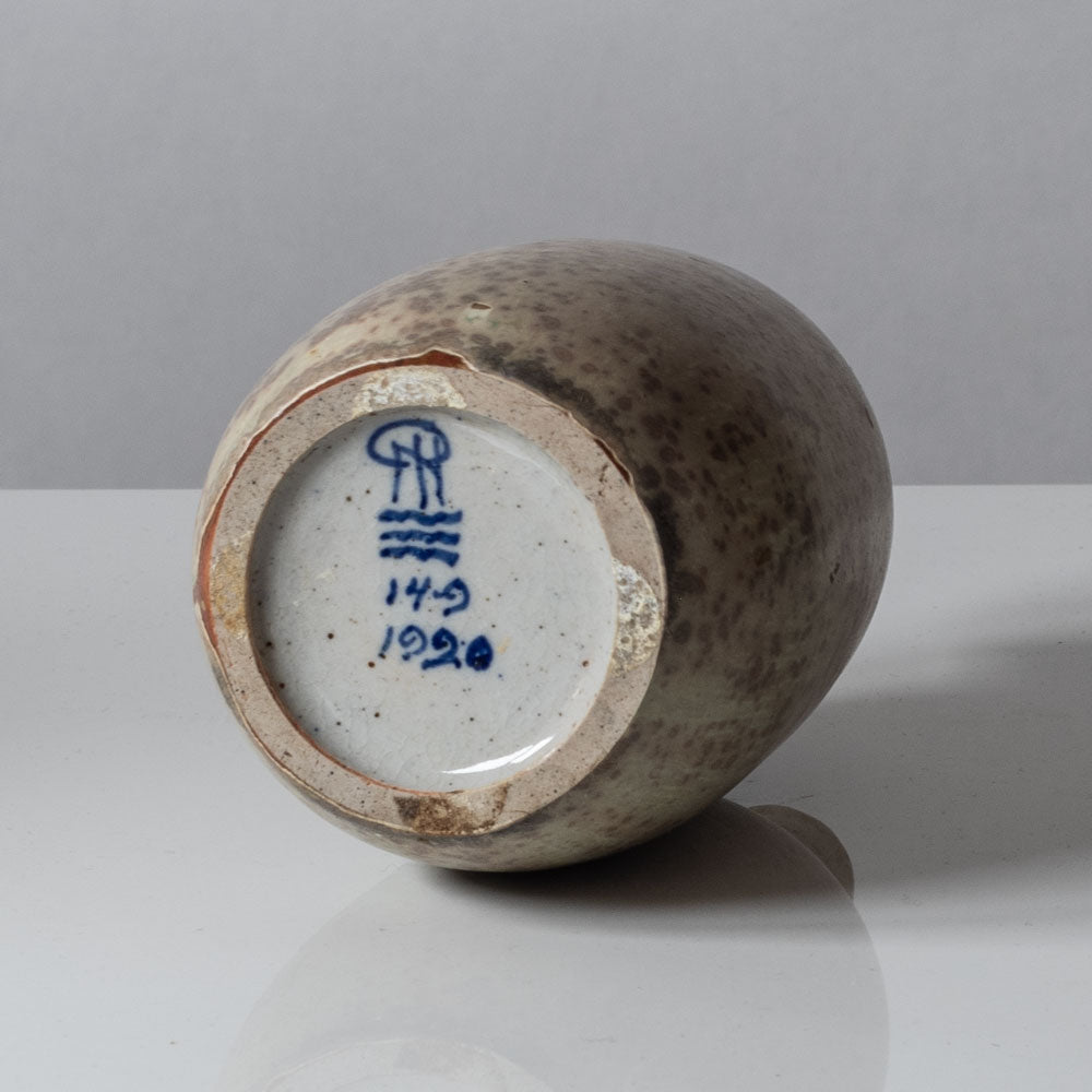 Patrick Nordstrom for Royal Copenhagen, Denmark, unique bottle vase with matte crystalline glaze K2196