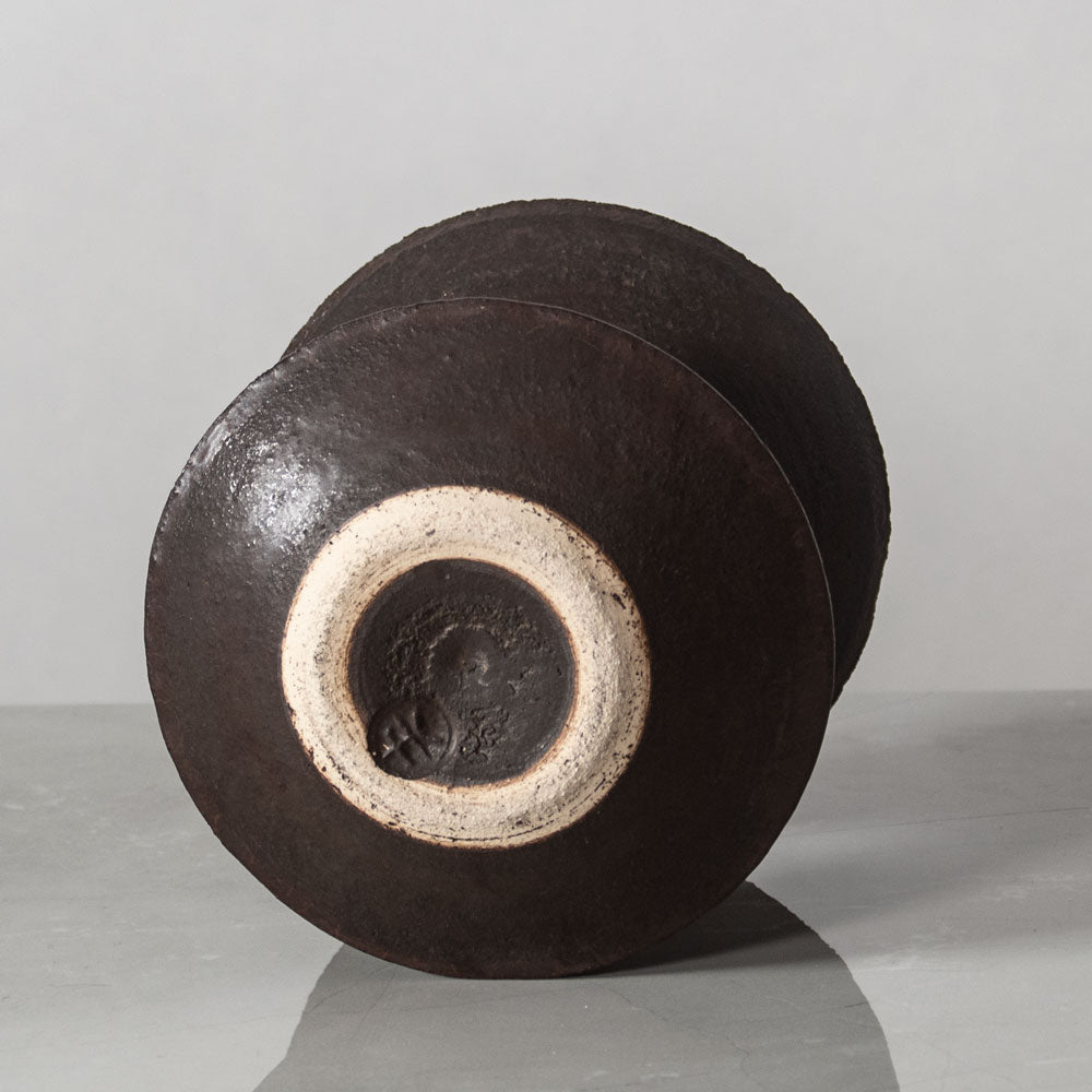 Hans Coper, UK, unique stoneware vase with matte brown glaze J1624