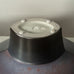 Karl Scheid, Germany, unique stoneware bowl  with charcoal gray, blue and pink glaze J1219