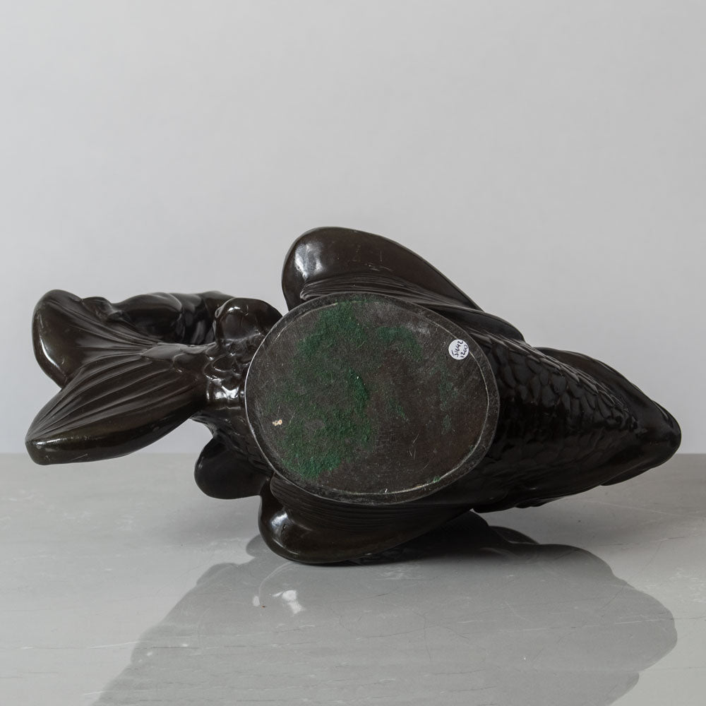 Just Andersen, Denmark, large "Disko" figure of of a mer-child riding a fish J1642