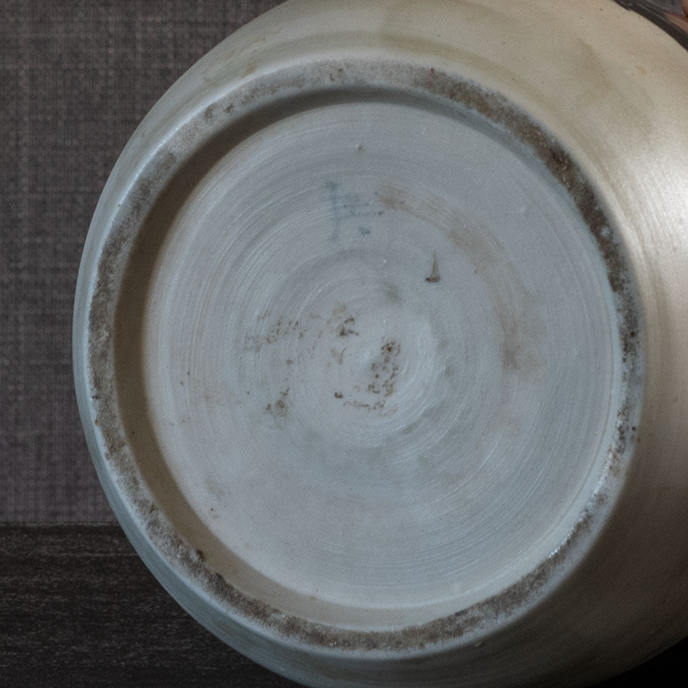 Josef Ekberg for Rorstrand, Sweden, unique stoneware vase with handpainted underglaze fish L3920