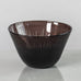 Vicke Lindstrand for Kosta, Sweden, unique engraved purple glass bowl K2062