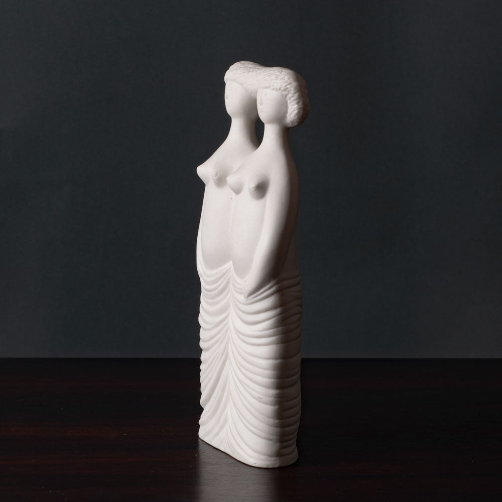 Stig Lindberg for Gustavsberg, Sweden, porcelain figure of two women K2501