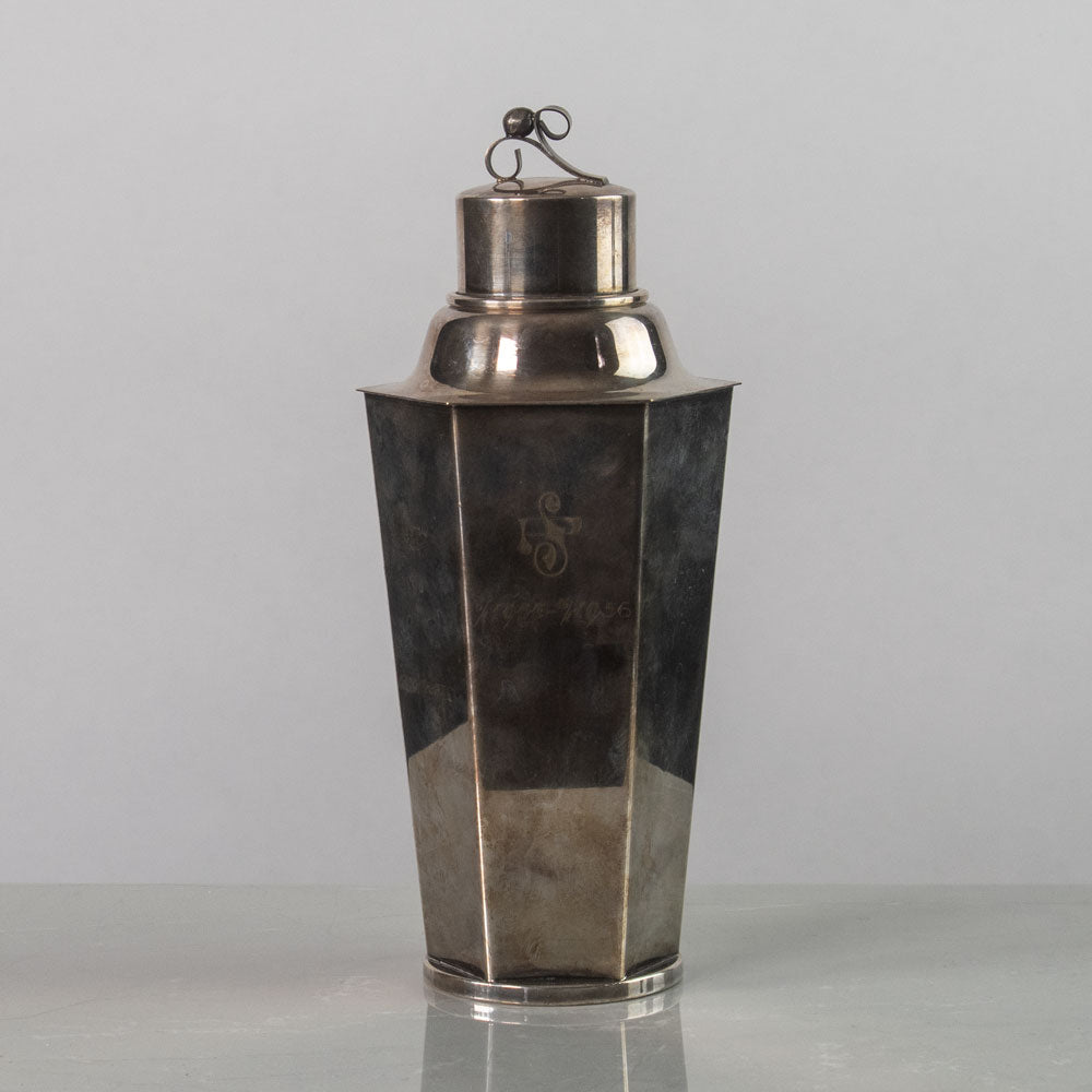 Malmö Silver AB, art deco swedish silver plated cocktail shaker K2637