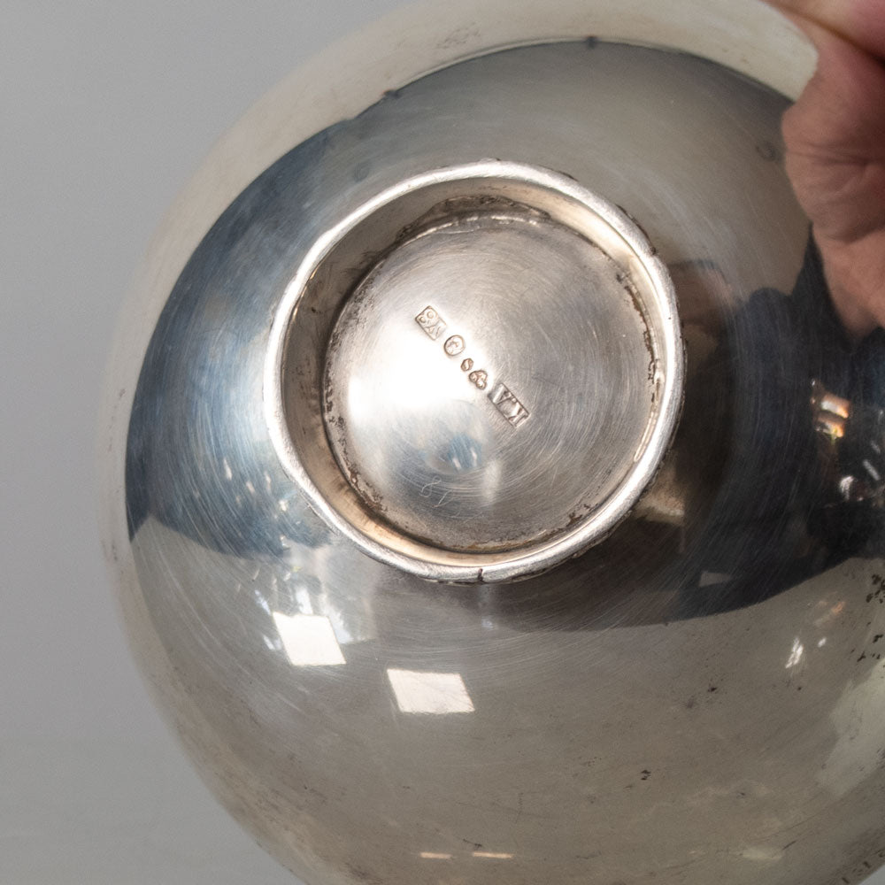 Karl Anderson, Sweden, silver bowl with inscription and decorated foot K2059