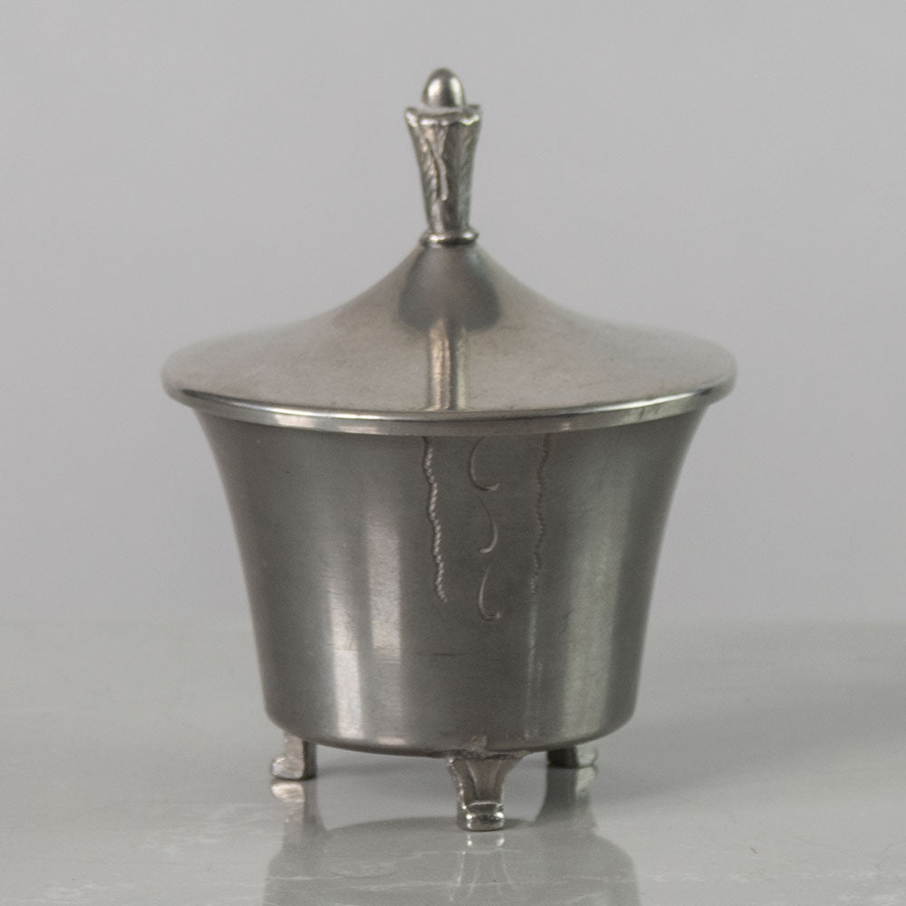 Swedish pewter lidded miniature pot J1727